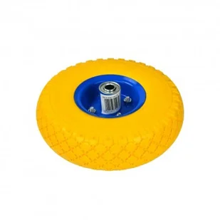 GEKO Koło do taczki pełne 3.00-4 PU żółte 3933 G71025 - Pozostałe wyposażenie warsztatu - miniaturka - grafika 3