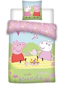 Pościel - Aymax Pościel bawełna 100x135 + 40x60 Peppa piknik PO/BAW/AP/100/PEPPA035 - miniaturka - grafika 1