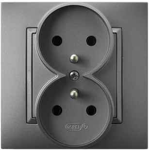 Ospel Gniazdo podwójne z uziemieniem kompletne Szary mat Aria - GP-2UZ/70 - Gniazdka elektryczne Ospel Gniazdo podwójne z uziemieniem kompletne Szary mat Aria - GP-2UZ/70 - Gniazdka elektryczne - miniaturka - grafika 1