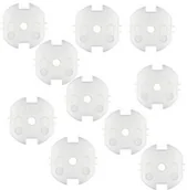 Zabezpieczenia dla dzieci - Reer Zaślepki gniazdek elektrycznych typu F 10szt białe RE-32010 - miniaturka - grafika 1