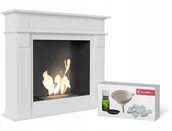 Biokominki - Kratki.pl Marek Bal Biokominek portalowy NOVEMBER biały certyfikat TÜV GRATISY NOVEMBER/TUV/ZESTAW - miniaturka - grafika 1