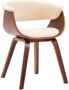 vidaXL Krzesła do jadalni, 4 szt., kremowe, gięte drewno i ekoskóra - Krzesła - miniaturka - grafika 11