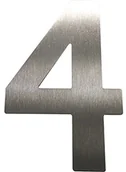 Numery na dom - Home System Numer domu cyfra, ze stali szlachetnej, szlifowany, Niro, wysokość: 12 cm,  sztuka SM05130041 - miniaturka - grafika 1