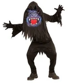 Stroje karnawałowe - Widmann Gorilla kostium z dużym maska dla młodzieży, brązowy - miniaturka - grafika 1