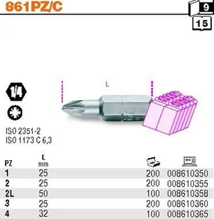 Beta KOŃCÓWKA WKRĘTAKOWA KRZYŻOWA PZ3 866PZ/3 - Klucze i nasadki - miniaturka - grafika 4