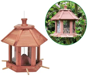 Haushalt HI Wiszący karmnik dla ptaków, brązowy - Karmniki dla ptaków - miniaturka - grafika 3