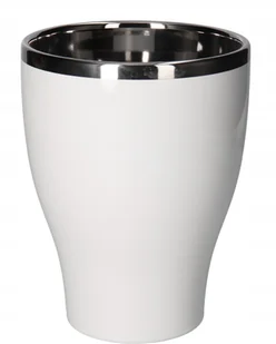 Osłonka doniczki doniczka wewnętrzna 18 cm biało-srebrna - Donice - miniaturka - grafika 2