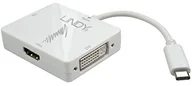 Adaptery i przejściówki - LINDY USB 3.1 typu C do HDMI/DVI/VGA Adapter 43233 - miniaturka - grafika 1