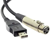 Kable USB - System-S USB A (męski) do 3pin XLR (Female) Adapter 290 cm przewód mikrofonowy Mic Link 53542355 - miniaturka - grafika 1