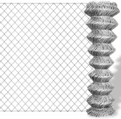 Ogrodzenia - vidaXL Ocynkowana, metalowa siatka 15 x 1 m - miniaturka - grafika 1