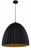 Lampy sufitowe - Sigma czarno-złota lampa wisząca TELMA 32027 sufitowa 70 cm z dużym czarnym kloszem nad stół 32027 - miniaturka - grafika 1