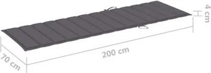 vidaXL Podwójny leżak z antracytowymi poduszkami, impregnowana sosna! 3065984 - Leżaki ogrodowe - miniaturka - grafika 9