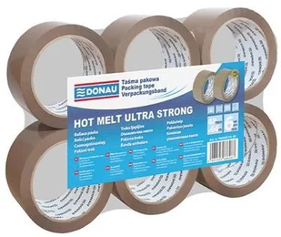 Donau Taśma pakowa Hot-Melt , 48mm, 66m, 50mikr., brązowa 7850001PL-99 - Akcesoria do pakowania - miniaturka - grafika 3