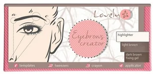Lovely Lovely Eyebrows Creator zestaw do makijażu brwi Light Brown - Akcesoria i kosmetyki do stylizacji brwi - miniaturka - grafika 3