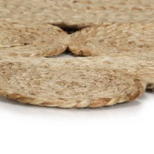 vidaXL Dywan ręcznie wypleciony z juty, 90 cm - Dywany - miniaturka - grafika 4