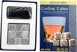 Kamille Kostki kamienne, kamienie lodowe do napojów, drinków 7792 - Pozostałe akcesoria barmańskie - miniaturka - grafika 2