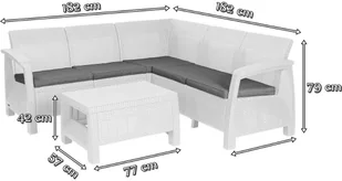 Allibert Meble rattanowe Corfu Relax cappuccina - Meble ogrodowe - miniaturka - grafika 2