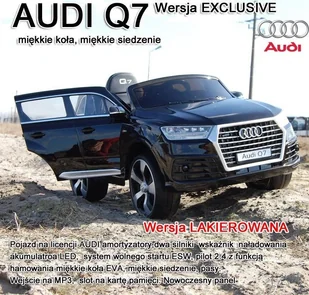 Oryginalne Audi Q7 W Najlepszej Wersji, Lakier/ 2188 - Pojazdy elektryczne dla dzieci - miniaturka - grafika 2