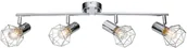 Lampy sufitowe - Globo Lighting Plafon LAMPA sufitowa XARA 54802-4 druciana OPRAWA regulowana listwa drut chrom - miniaturka - grafika 1