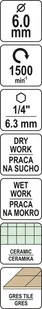 Yato DIAMENTOWE WIERTŁO DO GRESU 6MM HEX YT-60401 - Wiertła - miniaturka - grafika 4