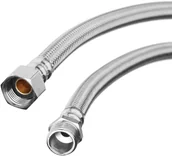 Węże elastyczne - Invena Wężyk w oplocie ze stali nierdzewnej z gwintem wew./zew. 3/8" x 3/8" 50 - miniaturka - grafika 1