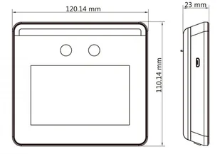 hikvision KONTROLER DOSTĘPU Z ROZPOZNAWANIEM TWARZY DS-K1T331W - 1080p Hikvision DS-K1T331W - Kontrola dostępu - miniaturka - grafika 4