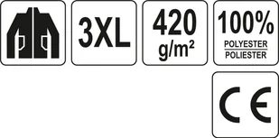 YATO BLUZA POLAROWA Z GRUBEGO POLARU ZE WZMOCNIENIAMI Z TKANINY OXFORD SZARA ROZM XXXL YT-79525 - Odzież robocza - miniaturka - grafika 9