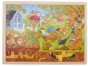 Puzzle - Goki OGRÓD drewniane puzzle 96 el. GK 57743 - miniaturka - grafika 1