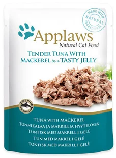 Applaws Cat Pouch Tuna Whole Meat with Indian mackerel kanagurty w Jelly, 70 G, Pack of 16 8255NE-A - Pozostałe akcesoria dla kotów - miniaturka - grafika 2