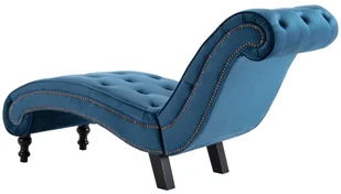 vidaXL Szezlong, niebieski, tapicerowany aksamitem - Szezlongi - miniaturka - grafika 6