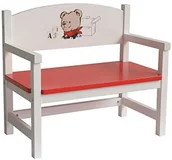 Akcesoria dla lalek - roba Roba Ławka dla lalek z serii "Teddy College", ławka dla lalek lakierowana na biało, akcesoria dla lalek - miniaturka - grafika 1