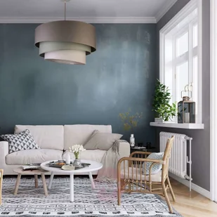 Trio DUOLLA Lampa wisząca beżowa/akwamaryna/ecru - Lampy sufitowe - miniaturka - grafika 2