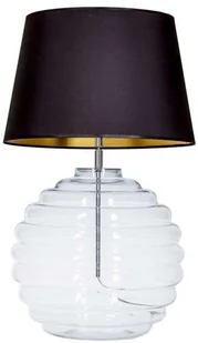 4concepts Stojąca LAMPA stołowa SAINT TROPEZ L215081230 nocna LAMPKA abażurowa do sypialni biała przezroczysta L215081230 - Lampy stojące - miniaturka - grafika 4