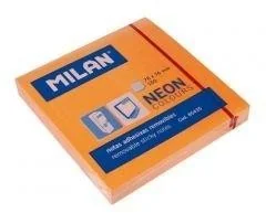 MILAN Karteczki neonowe 75x75 mm pomarańczowe 80 sztuk - Szkolne artykuły papiernicze - miniaturka - grafika 2