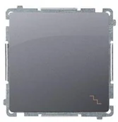 Wyłączniki światła i elektryczne - Kontakt Kontakt_Simon Łącznik schodowy (moduł) 10AX. 250V. szybkozłącza srebrny mat BMW6.01/43 - miniaturka - grafika 1