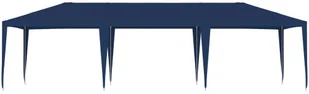 vidaXL Namiot imprezowy, 4 x 9 m, niebieski - Pawilony ogrodowe - miniaturka - grafika 3