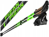 Kije trekkingowe - Fizan Kije Nordic Walking Runner Green Carbon 115 - miniaturka - grafika 1