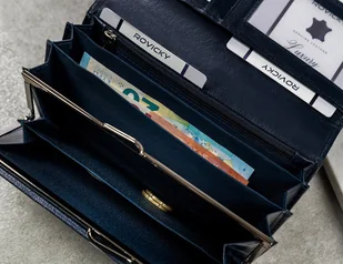 Cavaldi 4U Elegancki, podłużny portfel damski z klapą na zatrzask - Portfele - miniaturka - grafika 11