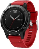Akcesoria do smartwatchy - Alogy Gumowy pasek karbon do Garmin Fenix 5/5 Plus/6/6 pro czerwony 6823X2 - miniaturka - grafika 1
