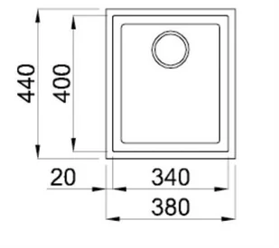 Elleci Quadra 100 (podwieszany) 43 Tortora - Zlewozmywaki - miniaturka - grafika 3