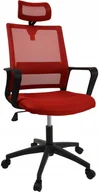 Krzesła obrotowe dla dzieci - Fotel Rodos krzesło biurowe wentylowany czerwony - miniaturka - grafika 1