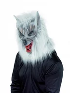 Dodatki do strojów karnawałowych - Smiffys Maska wilka z sierścią i zębami na całą głowę latex 25564 - miniaturka - grafika 1