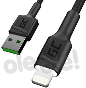 Green Cell Green Cell Ray USB Lightning 2m z białym podświetleniem LED KABGC12 - Kable USB - miniaturka - grafika 2