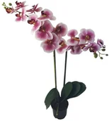Sztuczne kwiaty - Storczyk sztuczny w doniczce 80 cm 2 pędy - miniaturka - grafika 1
