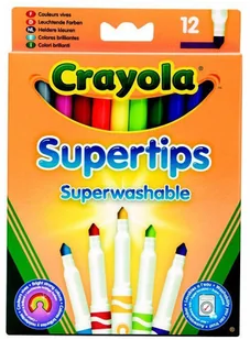 Crayola FLAMASTRY SUPER TIPS 12 KOLORÓW - Przybory szkolne - miniaturka - grafika 8