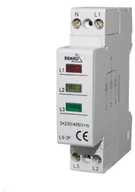 Bezpieczniki elektryczne - Bemko Kontrolka sygnalizacyjna 3 fazowa 3F lampka - miniaturka - grafika 1