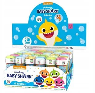 Brimarex Bańki 60 ml Baby Shark display 36 sztuk - Bańki mydlane - miniaturka - grafika 2