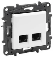 Gniazdka elektryczne - Legrand Gniazdo teleinformatyczne Niloe Step 863168 2 x RJ45 kat 6A UTP podwójne białe - miniaturka - grafika 1