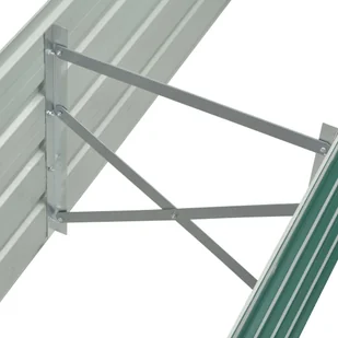 vidaXL Donica ogrodowa z galwanizowanej stali, 160x40x45 cm, zielona - Donice - miniaturka - grafika 5