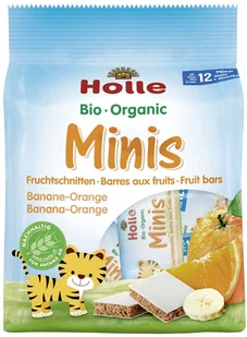 Holle Minnis Mini batoniki Banan-Pomarańcza Bio 100g - Przekąski dla dzieci - miniaturka - grafika 3